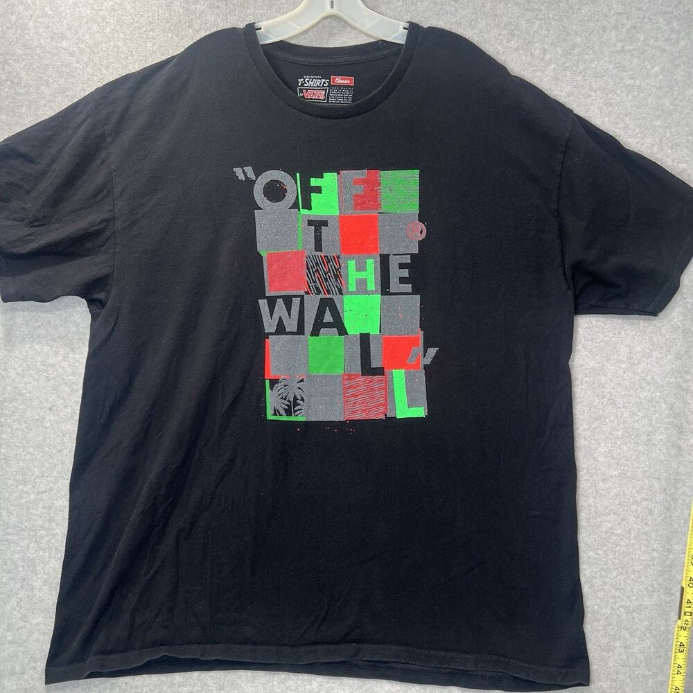 Vans Off The Wall T Shirt checkered Men XXL Graphic Tee skater streetwear